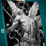 Картина на стену Религия ангел статуя архангел 40x50