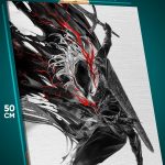 Картина на стену Dark Souls Игра рыцарь 40x50