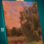 Картина на стену Пейзаж летний природа пруд вилла 40x50