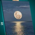 Картина на стену Пейзаж морской природа луна ночь 40x50