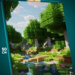 Картина на стену Майнкрафт Игра пейзаж 40x50