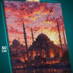 Картина на стену Пейзаж городской мечеть храм 40x50
