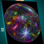 Картина на стену Абстракция шар фрактал 40x50