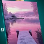 Картина на стену Пейзаж зимний природа пирс озеро 40x50
