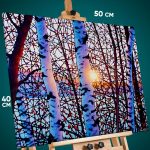 Картина на стену Пейзаж зимний природа березы 40x50