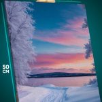 Картина на стену Пейзаж зимний природа озеро тропа 40x50