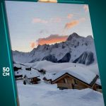 Картина на стену Пейзаж зимний природа деревня 40x50