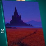 Картина на стену Темная фэнтези замок 40x50