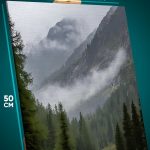 Картина на стену Пейзаж лесной природа туман горы 40x50