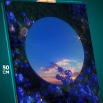 Картина на стену Цветы поле зеркало 40x50