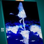 Картина на стену Девушка Аниме-арт отражение 40x50