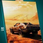 Картина на стену Авто Dodge Charger пустыня 40x50