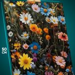 Картина на стену Цветы ромашки поле 40x50