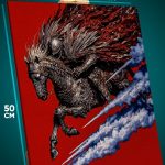 Картина на стену Dark Souls Игра рыцарь на коне 40x50