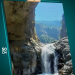 Картина на стену Пейзаж лесной природа водопад 40x50