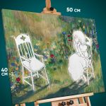 Картина на стену Девушка Аниме-арт абстракция 40x50