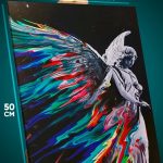 Картина на стену Религия статуя ангел абстракция 40x50