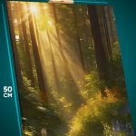 Картина на стену Пейзаж летний природа лучи солнца 40x50