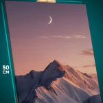Картина на стену Пейзаж лесной природа гора луна 40x50