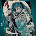 Картина на стену Vocaloid Мику Хатсуне 40x50