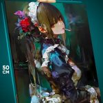 Картина на стену Девушка Аниме-арт горничная готическая 40x50