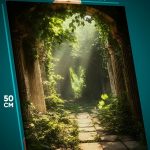 Картина на стену Пейзаж летний природа заброшенный храм 40x50