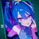 Картина на стену Vocaloid Мику Хатсуне 40x50