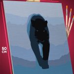 Картина по номерам Животные пантера силуэт 40x50