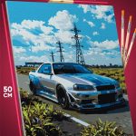 Картина по номерам Авто Nissan Skyline 40x50