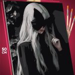 Картина по номерам Девушка Арт сюрреализм бабочка 40x50