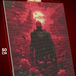 Алмазная мозаика Темная фэнтези рыцарь в поле силуэт 40x50