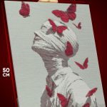 Алмазная мозаика Парень Арт сюрреализм бабочки 40x50