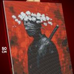 Алмазная мозаика Самурай Япония сюрреализм 40x50