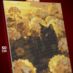 Алмазная мозаика Котики поле цветы 40x50