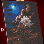 Алмазная мозаика Цветы ночь 40x50