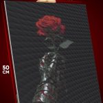 Алмазная мозаика Темная фэнтези рыцарь роза 40x50
