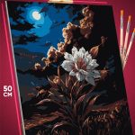 Картина по номерам Цветы ночь 40x50