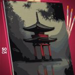 Картина по номерам Пейзаж Япония храм на воде 40x50