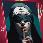 Картина по номерам Девушка Портрет грешная монашка 40x50