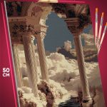 Картина по номерам Статуя античная архитектура арки 40x50