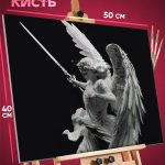 Картина по номерам Религия девушка ангел архангел с мечом 40x50