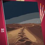 Картина по номерам Пейзаж природа пустыня луна 40x50