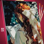 Картина по номерам Девушка Портрет рыжая с книжкой 40x50