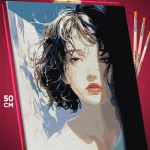 Картина по номерам Девушка Портрет грустная 40x50