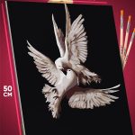 Картина по номерам Животные птицы голуби 40x50