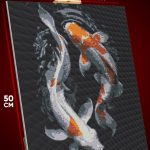 Алмазная мозаика Животные карпы Япония 40x50