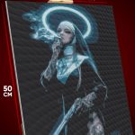 Алмазная мозаика Девушка Портрет грешная монашка 40x50