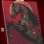 Алмазная мозаика Животные конь темная фэнтези 40x50