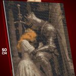 Алмазная мозаика Темная фэнтези рыцарь и девушка романтика 40x50