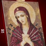 Алмазная мозаика Религия Дева Мария Семистрельная 40x50